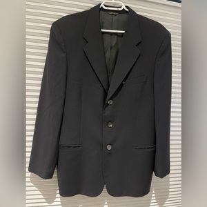 Men’s Authentic Versace Black Suit size 54 Jacket and 36” pants